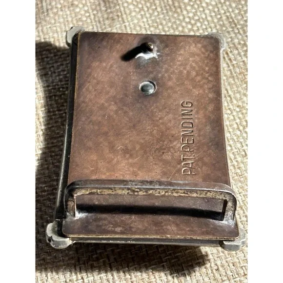 Vintage Rare Rodeo Cowboy Colt Revolvers Pat Pending Belt Buckle Bronco 3-D - Picture 9 of 9